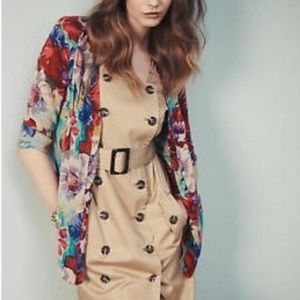 Anthropologie Moth Morning Glory Cardigan size Large